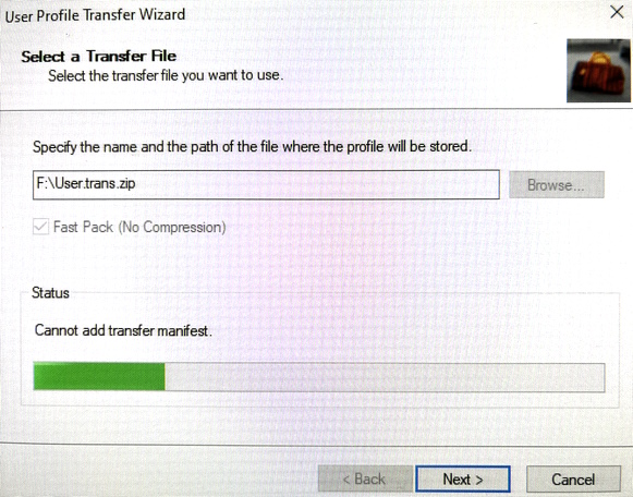 Transwiz Cannot add transfer manifest error